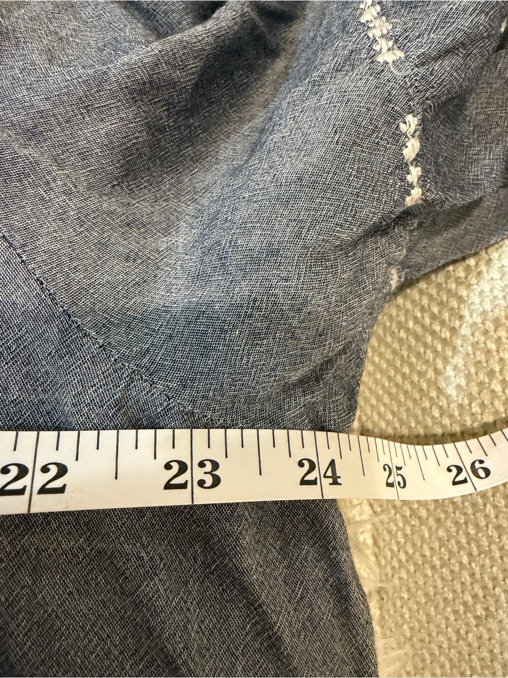 Johnny Was Workshop Chambray Embroidered Caelynn Swing Blouse XXL EUC - Picture 5 of 9